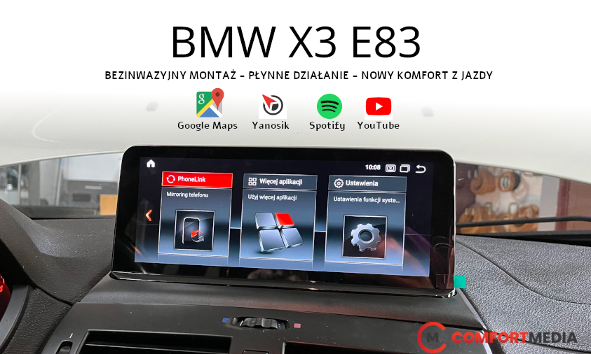 BMW X3 E83 Stacja multimedialna na systemie Android 11